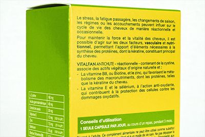 Dos de la boite de Vitalfan antichute réactionnelle