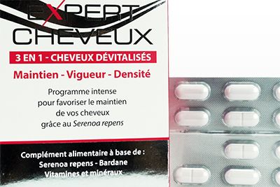 Avant de la boite de Expert cheveux dévitalises