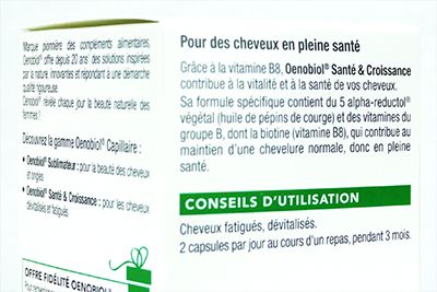 Dos de la boite de Oenobiol croissance