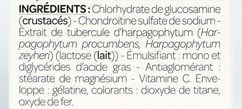 Étiquette de chondro-aid fort