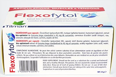 Dessous de la boite de Flexofytol
