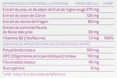 Arrière de la boite de Veinoflux