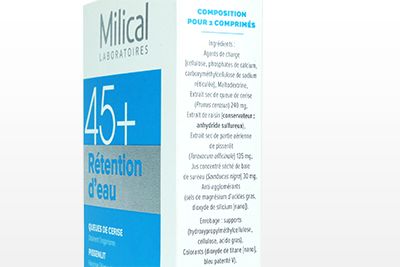 Formule de Milical rétention d'eau