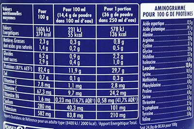 Étiquette de Apurna whey isolat